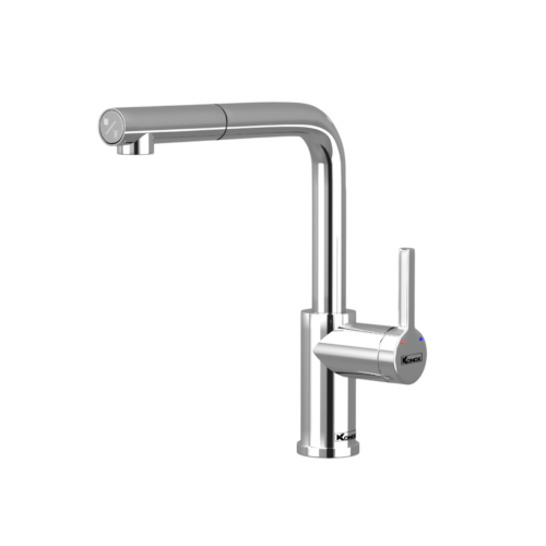 Vòi rửa chén dây rút Konox Lumo Smart Chrome